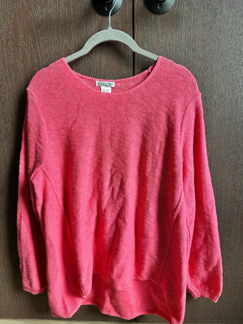 Avalin Pink Crewneck Knit Sweater for Women - Picture 1 of 3